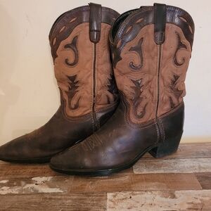 Cowboy boys leather upper boots size 4.5